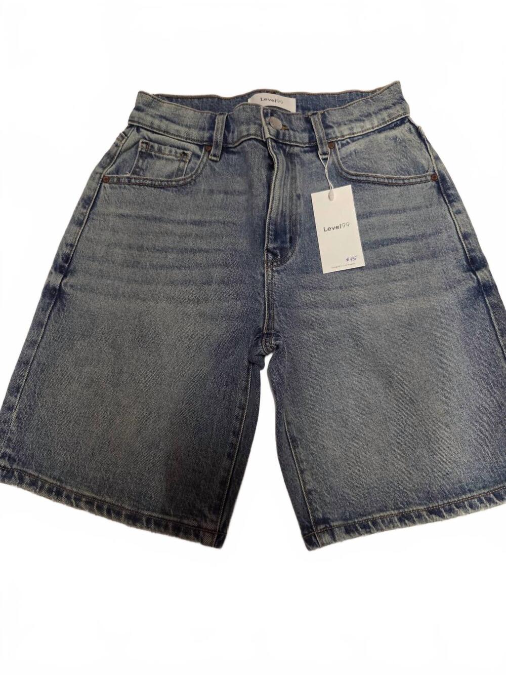 NEW LEVEL99 women's jean short in blue stone wash